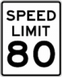 Speed Limit Sign 80