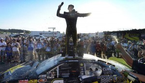 Dylan Kwasniewski celebrates Saturday at Virginia International Raceway (Photo: Sara D. Davis/Getty Images for NASCAR)