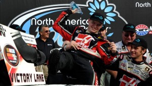 Cole Custer celebrates his second K&N Pro Series East victory Saturday at New Hampshire Motor Speedway (Photo: Getty Images for NASCAR)