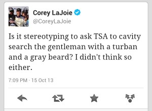 Post on Twitter by Corey LaJoie which led to NASCAR penalty 